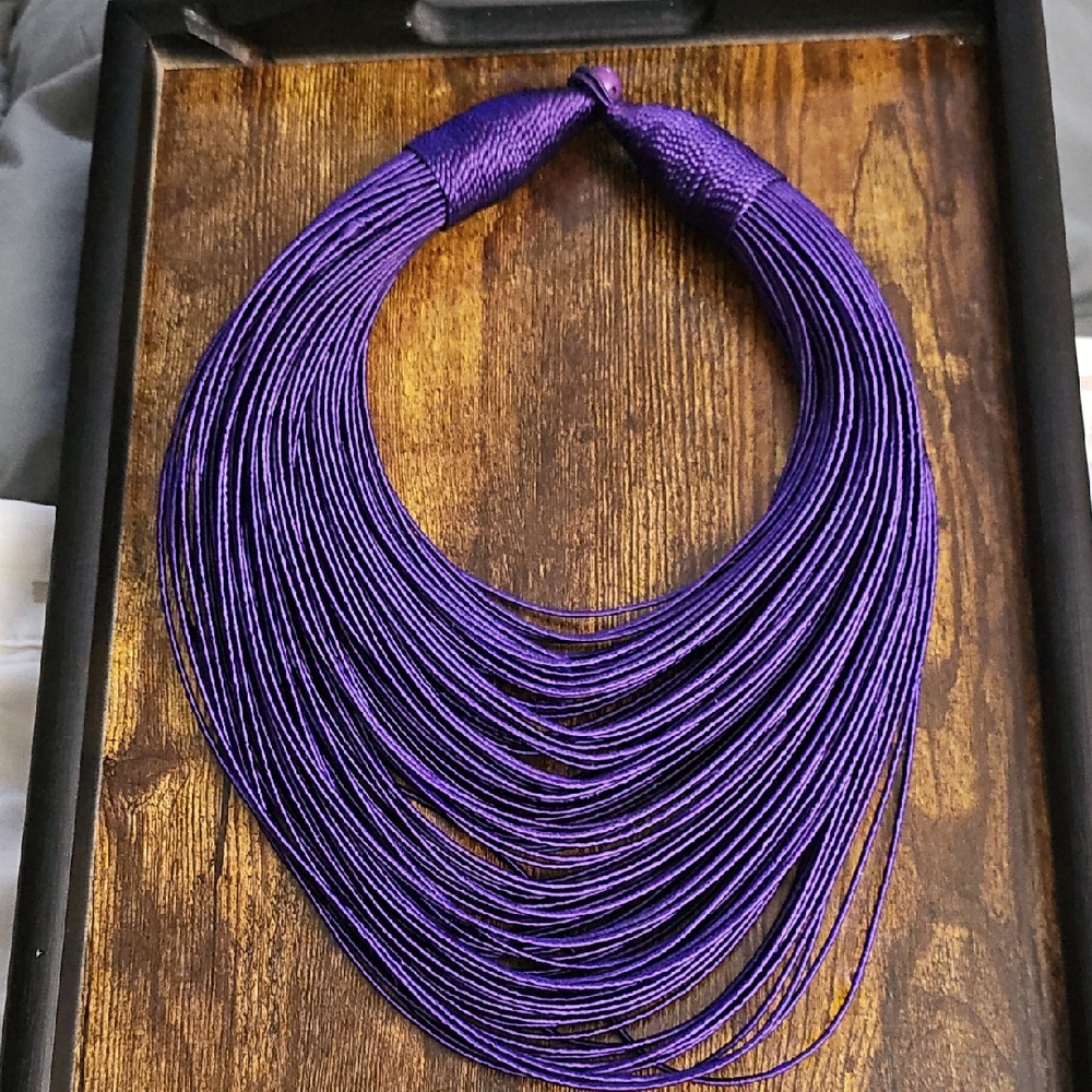 Sassy Jones Vibrant Malikia Purple Necklace
